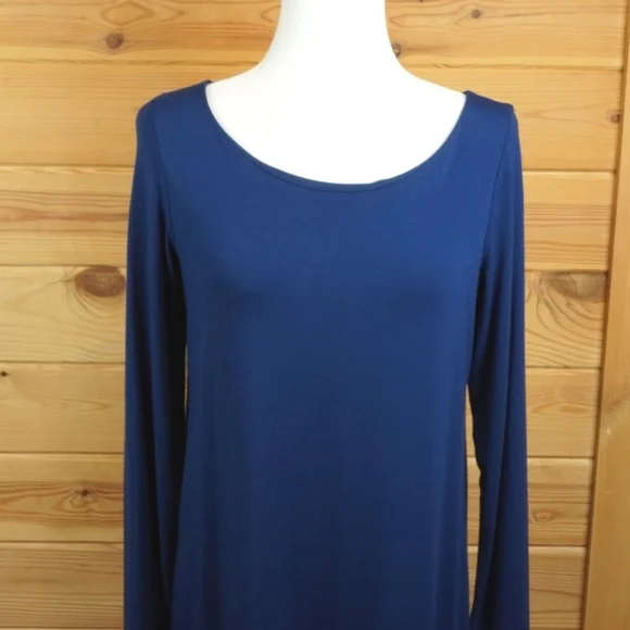Eileen Fisher Deep Blue Midi Dress Size Small - Picture 2 of 10